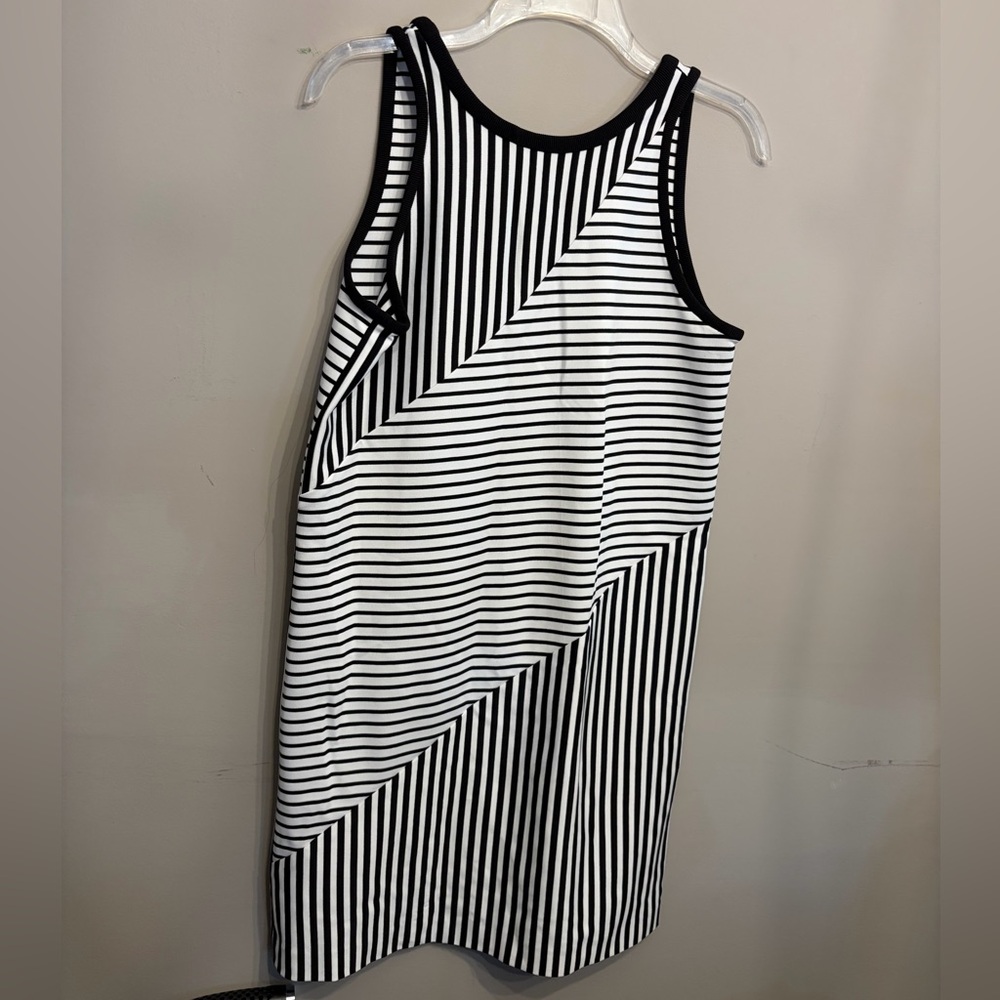NWT Rebecca Minkoff Brady Black White Stripe Dress Size M